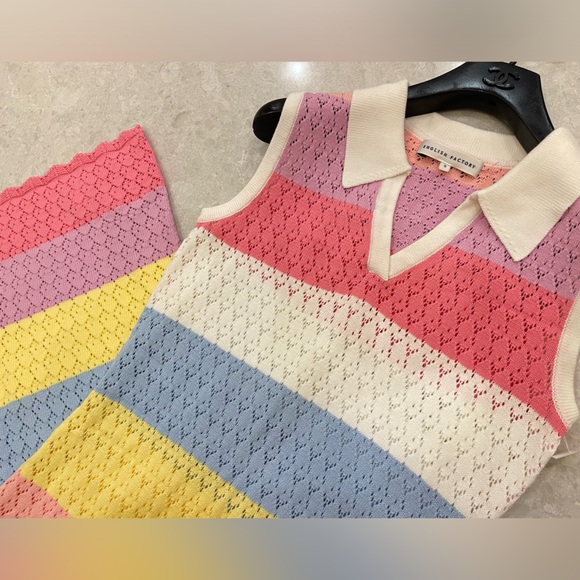 English Factory Knit Stripe Sleeveless Dress In Multi Size S - Picture 11 of 16